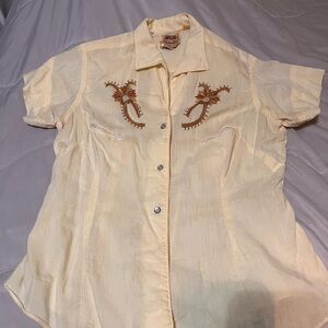 Cream Embroidered Women's Blouse